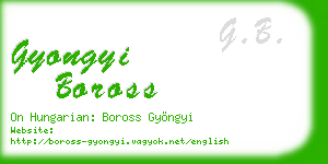 gyongyi boross business card